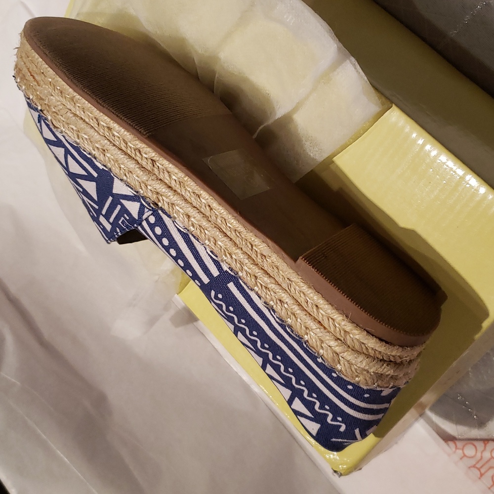 Chase & Chloe New Espadrilles Jute Platform Flats Slip-On NIB Women's 8 - Picture 7 of 16
